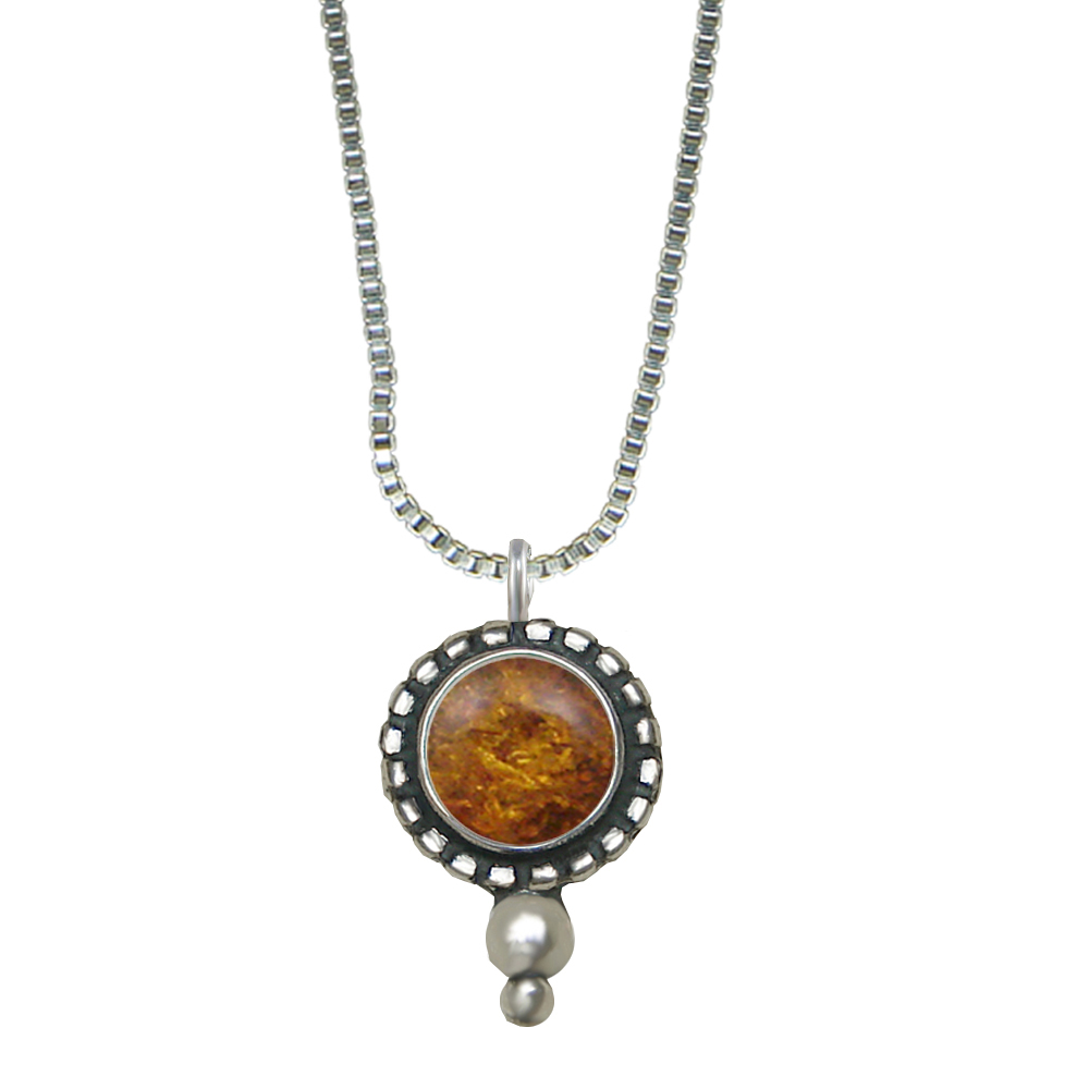 Sterling Silver Little Amber Pendant Necklace